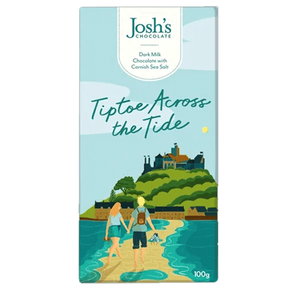 Josh's Chocolate 'Tiptoe Across The Tide' Sea Salt Dark Chocolate Bar 100g